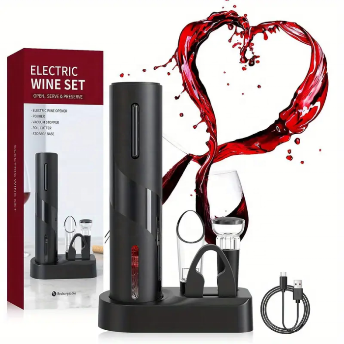 Rechargeable Electric Wine Opener Set